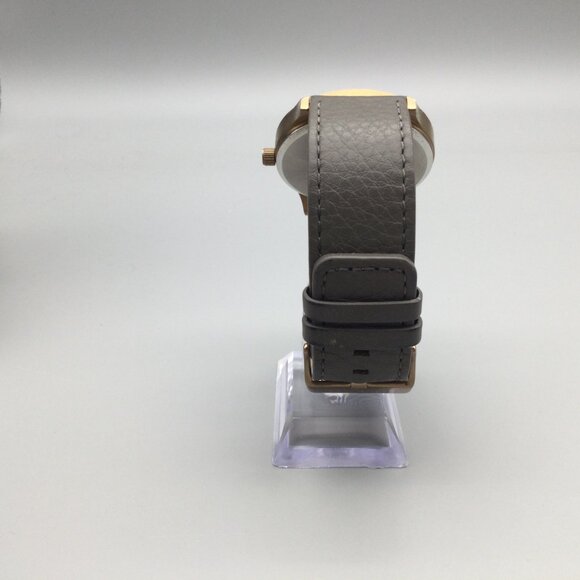 MVMT Classic Watch Men 45mm Gold Tone Date Gray Leather Band New Battery - Picture 5 of 15